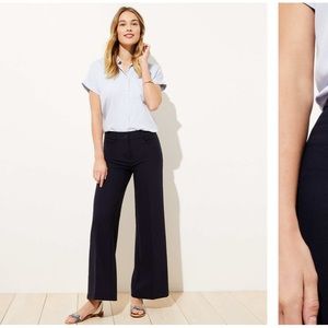 LOFT high waist wide leg pants